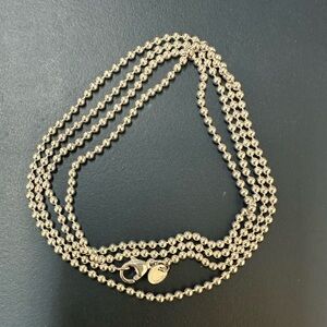 Preowned Tiffany and Co. beaded silver chain 34”
